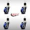 Service Caster 3.5'' SS Blue Poly Wheel Swivel 1-7/8'' Expanding Stem Caster Set, 4PK SCC-SSEX20S3514-PPUB-BLUE-178-4 - alternate 3